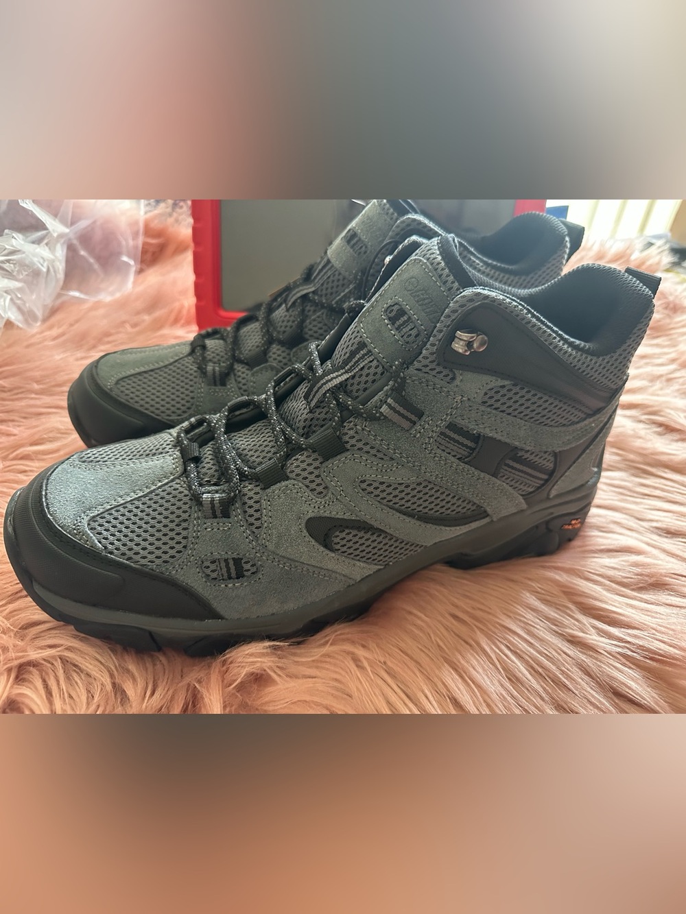 Hi-Tec Men's Dark Gray/Black Trail Hiking Shoes